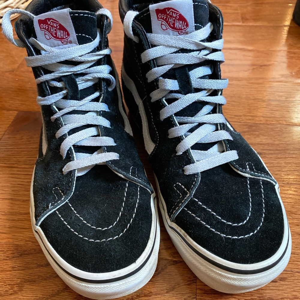 Vans Black and White High-Top Sneakers